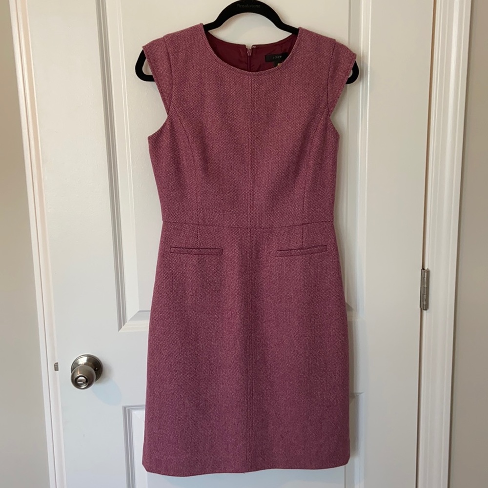 J Crew blush pink A-line dress with cap sleeve